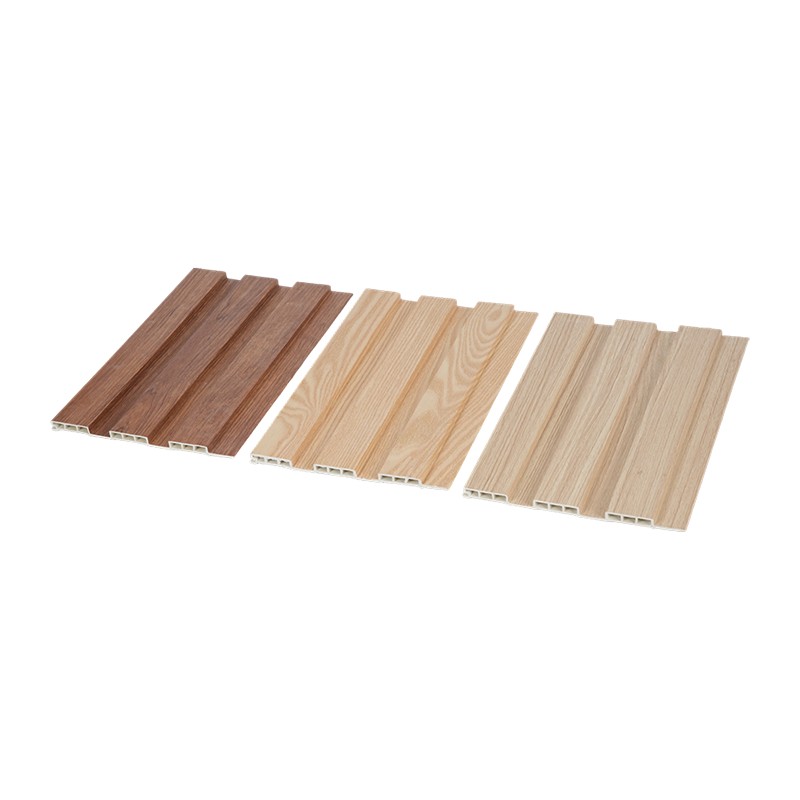 WPC Hollow Wood Grain Karbowany wielki panel ścienny do ściany w tle telewizora